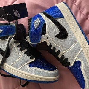 Nike air Jordan’s Sparkling Blue and Black High-Tops